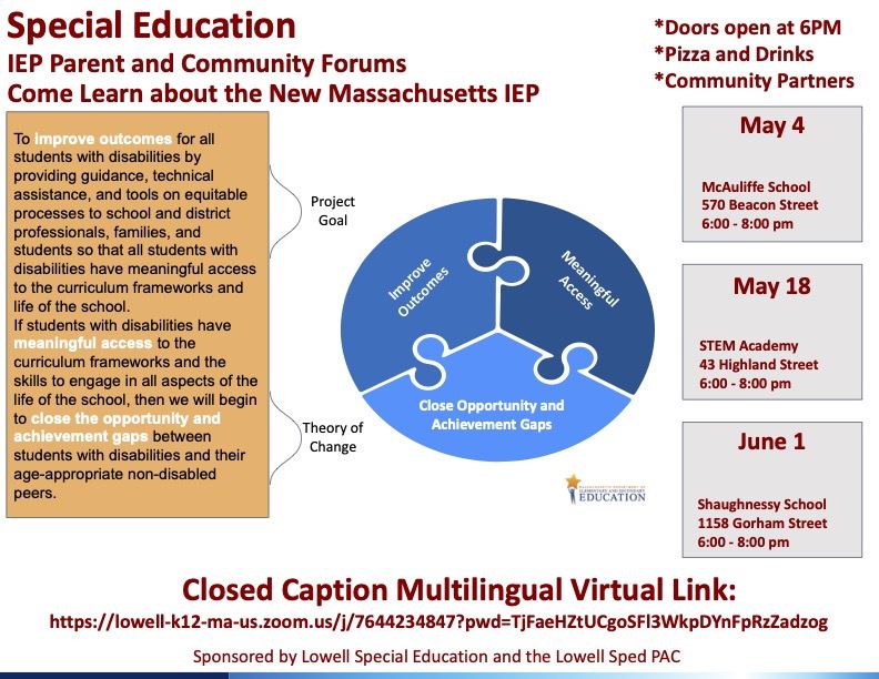  IEP: Special Education Community Forums